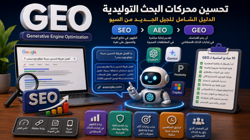 GEO الدليل الشامل لظهور موقعك في ChatGPT و Gemini